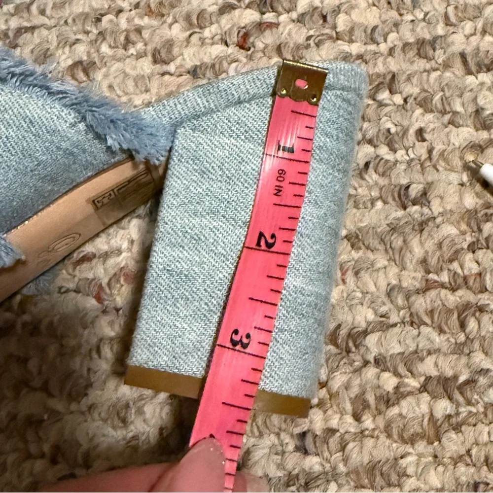 M. Gemi Denim Spezia Fray Mules Heel- Size 37 (7) - Picture 10 of 11